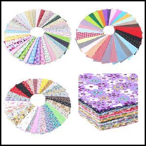 Cotton Fabric Squares Pre Cut Patchwork Quilting DIY Craft Sewing